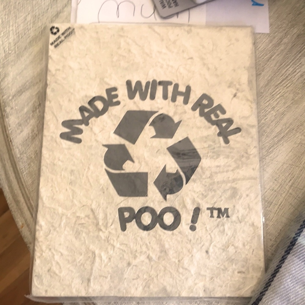 Elephant poo paper